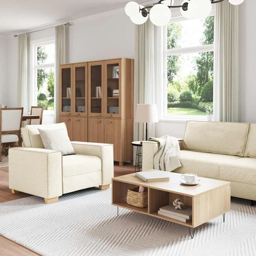 Ensemble de Canapés 3 pcs Beige 220 x 80 x 84 cm - 3