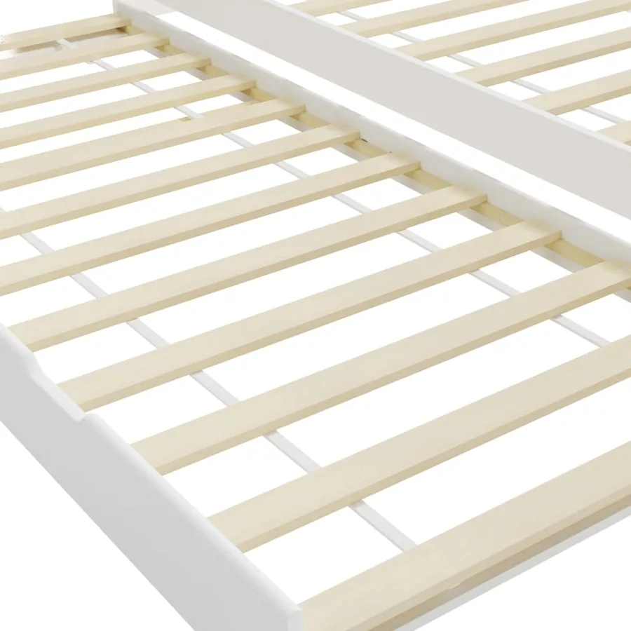 Cadre de lit extensible sans matelas blanc bois de pin 90x200cm - 5