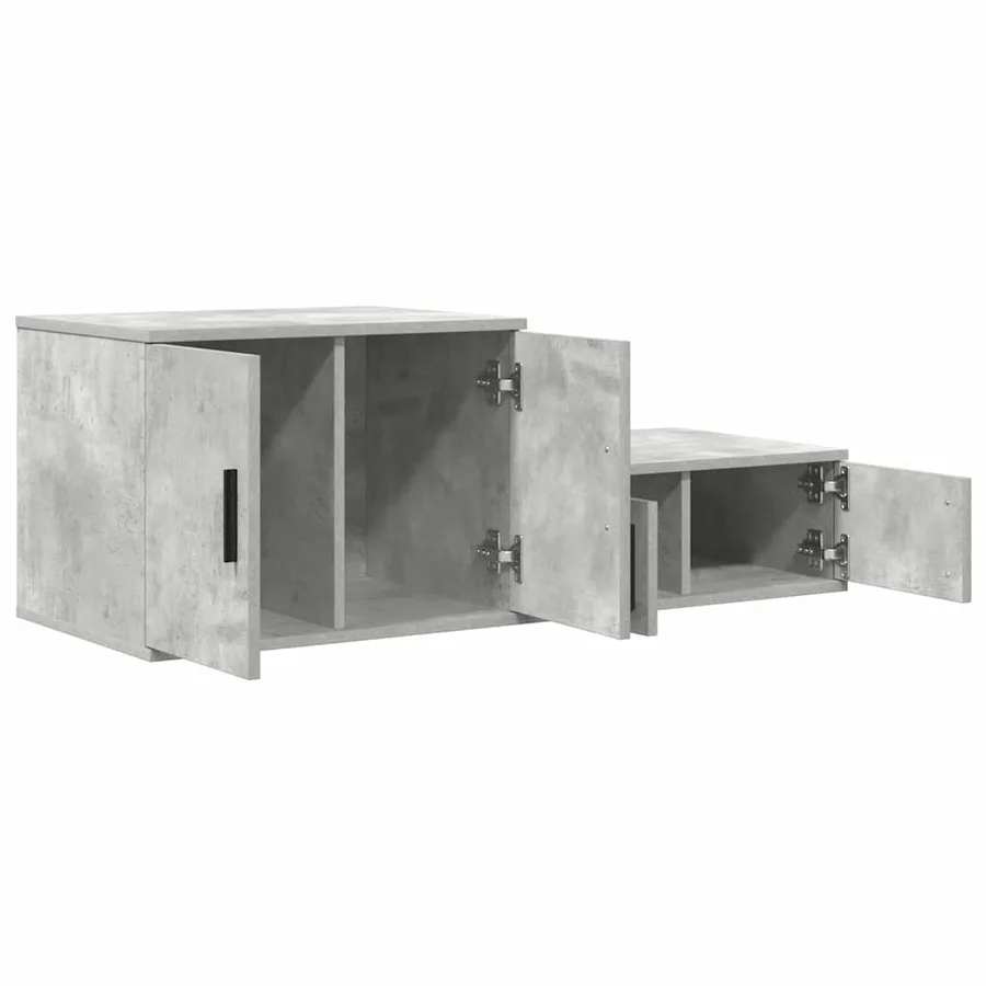 Armoire de rangement 2 pcs Gris béton 108 x 41 x 40 cm - 6
