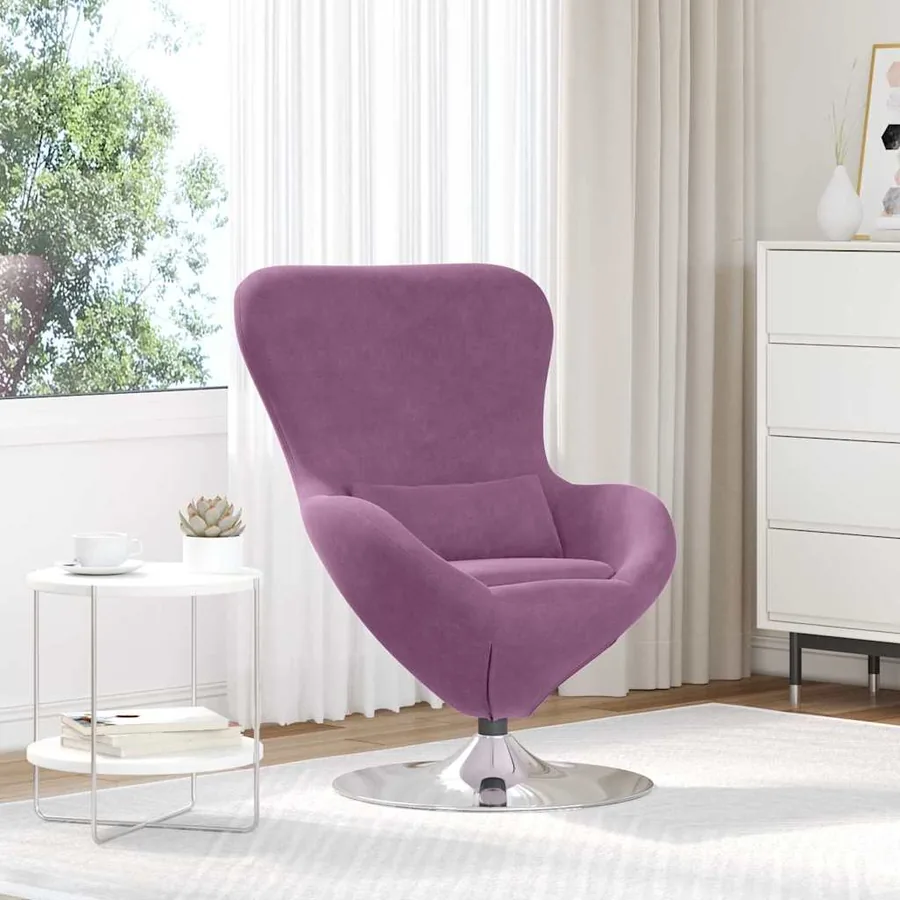 Fauteuil œuf Violet Velours