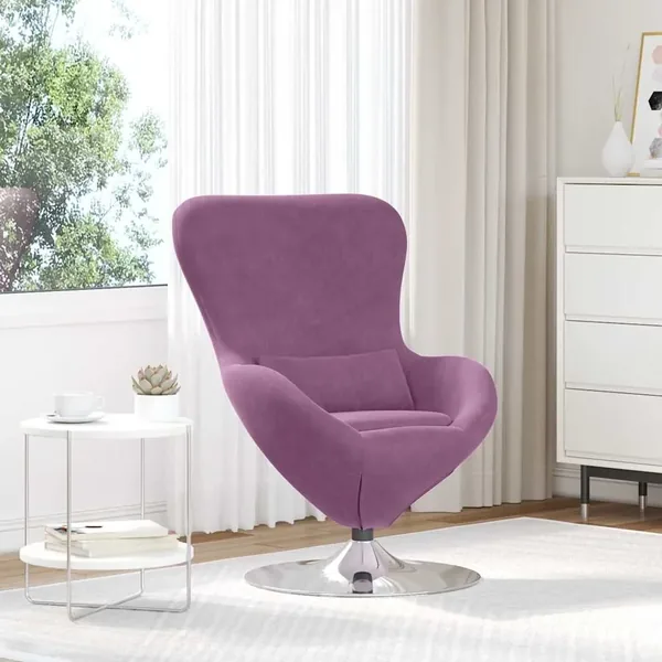 Fauteuil œuf Violet Velours