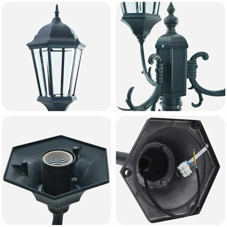 Lumière de jardin Vert vintage brossé 57 x 49 x 241 cm - 6