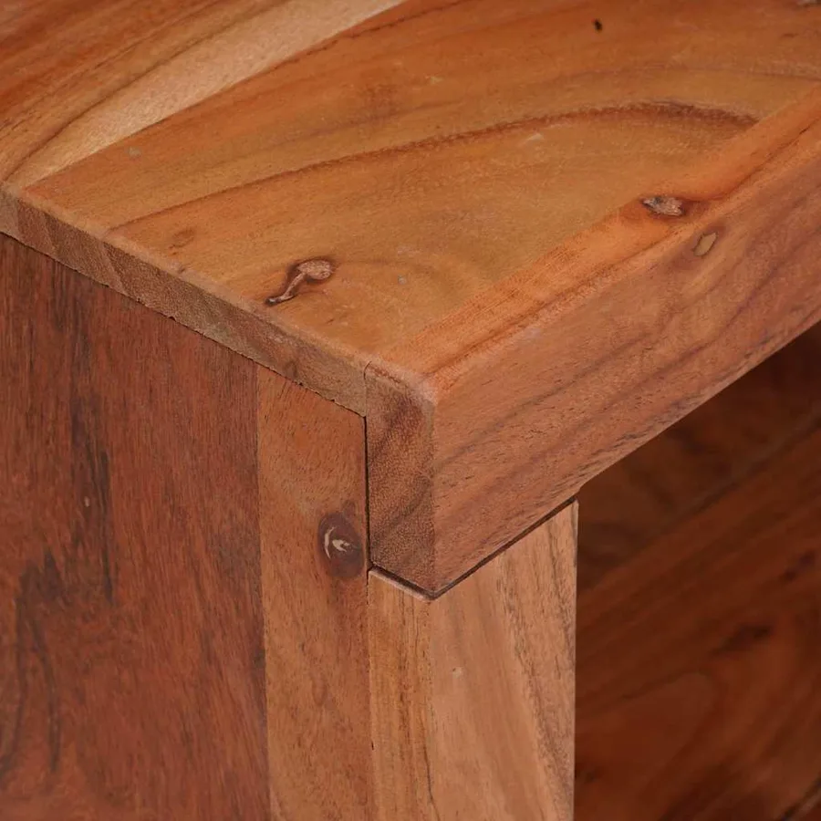 Étagère 3 pcs Marron 50 x 30 x 110 cm Bois d'Acacia Massif - 7