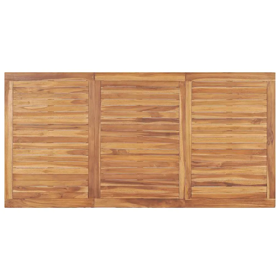Ensemble de salle à manger de jardin 9 pièces 180 x 90 cm en bois de teck massif - 10