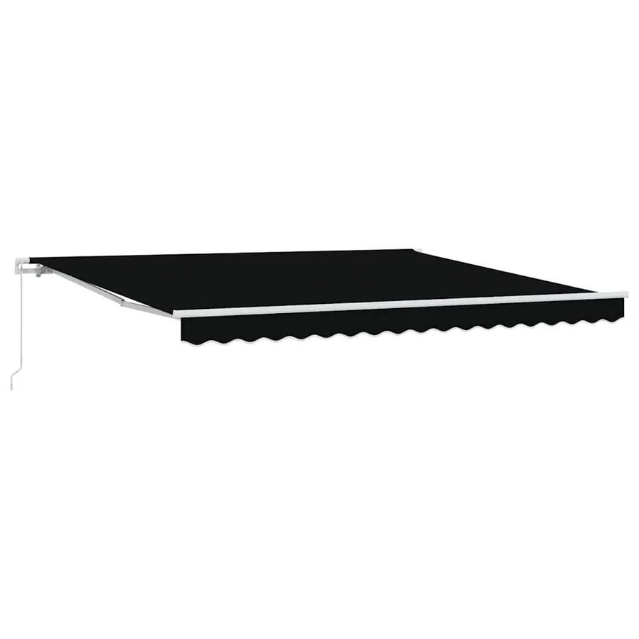 Auvent rétractable Noir 400 × 300 cm Polyester et Aluminium - 2