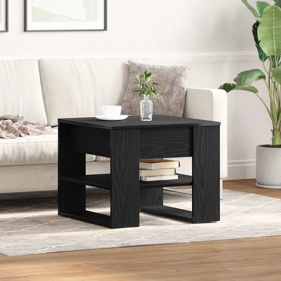 Table basse Chêne noir 55,5 x 55 x 45 cm Bois d'ingénierie