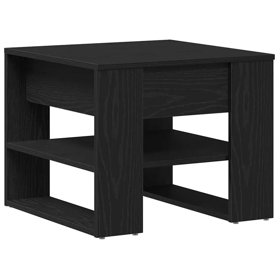 Table basse Chêne noir 55,5 x 55 x 45 cm Bois d'ingénierie - 2