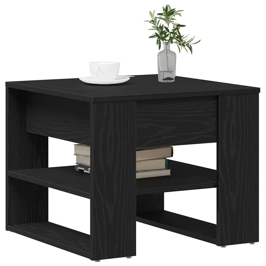 Table basse Chêne noir 55,5 x 55 x 45 cm Bois d'ingénierie - 3