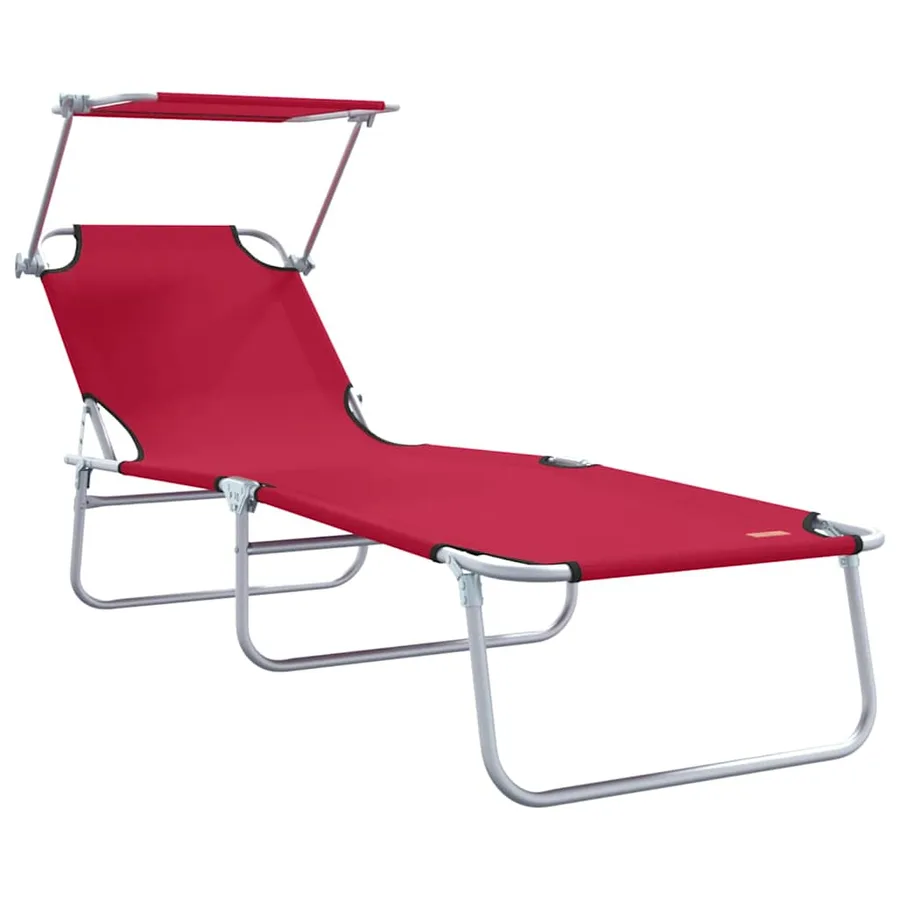 Transat 2 pcs Rouge 58 x 188 x 77cm Polyester - 4