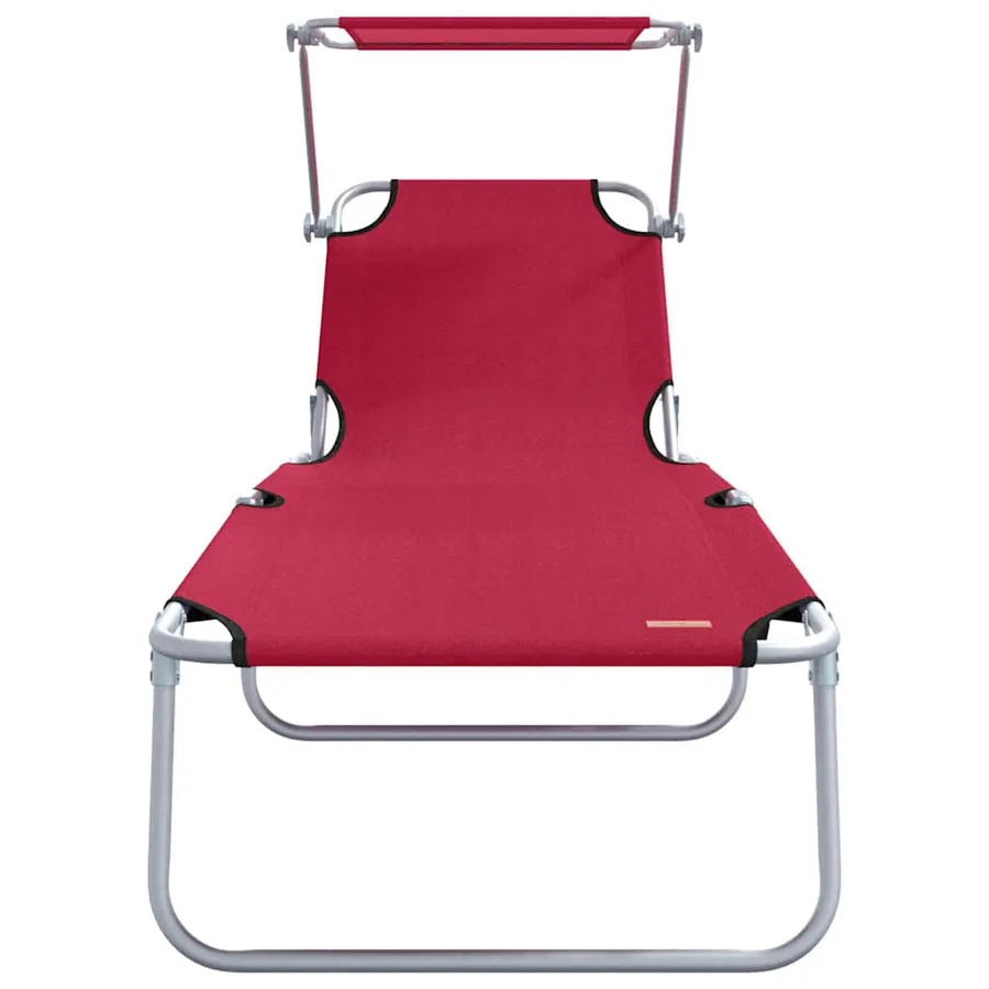 Transat 2 pcs Rouge 58 x 188 x 77cm Polyester - 5