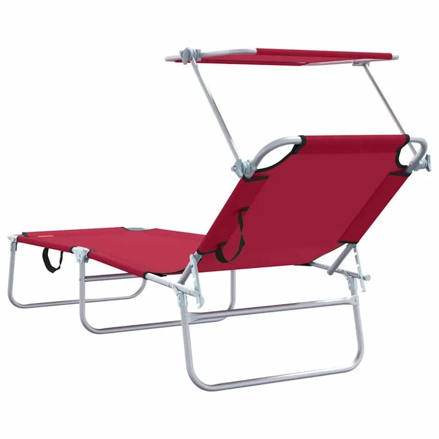 Transat 2 pcs Rouge 58 x 188 x 77cm Polyester - 7