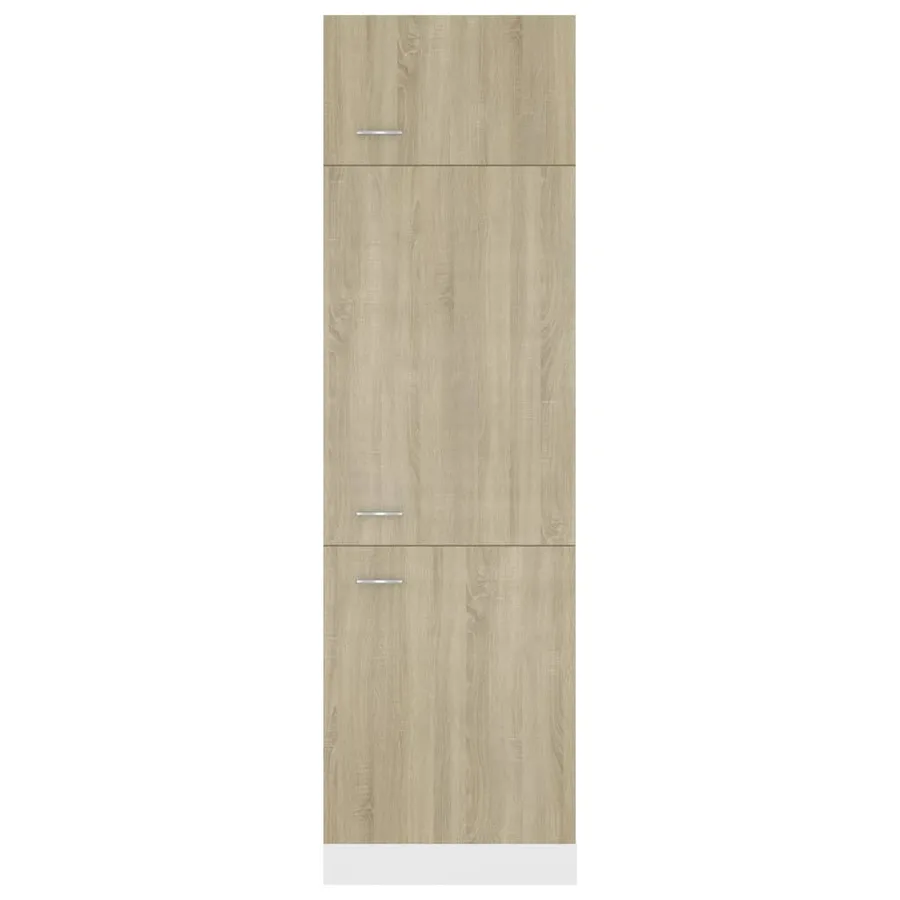 Armoire de réfrigérateur Chêne sonoma Bois d’ingénierie - 5