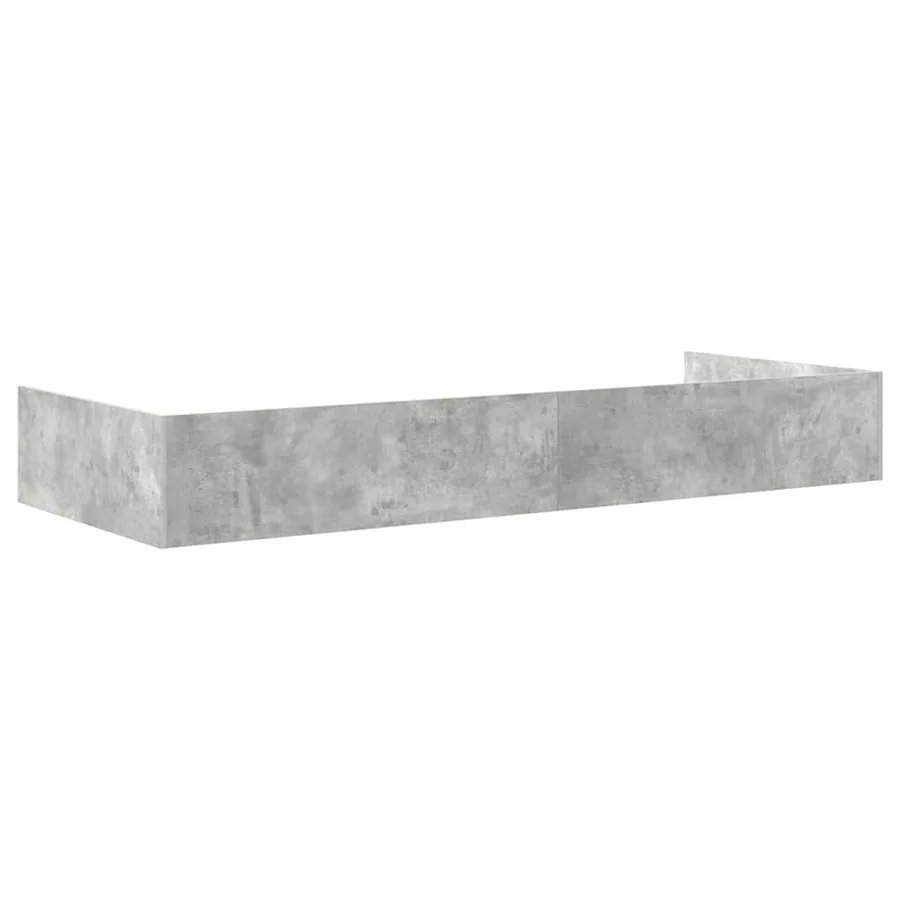 Cadre de lit Gris béton 75 x 190 cm Bois d'ingénierie - 7