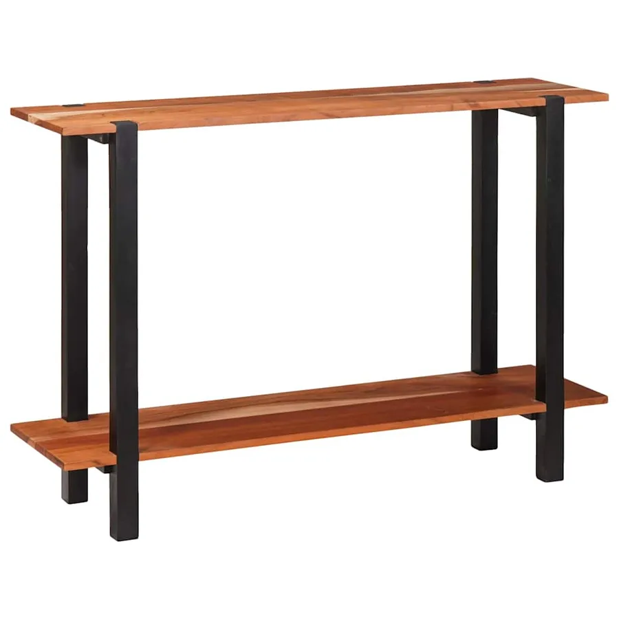 Table console avec étagère Marron et Noir 110 x 30 x 75 cm - 2