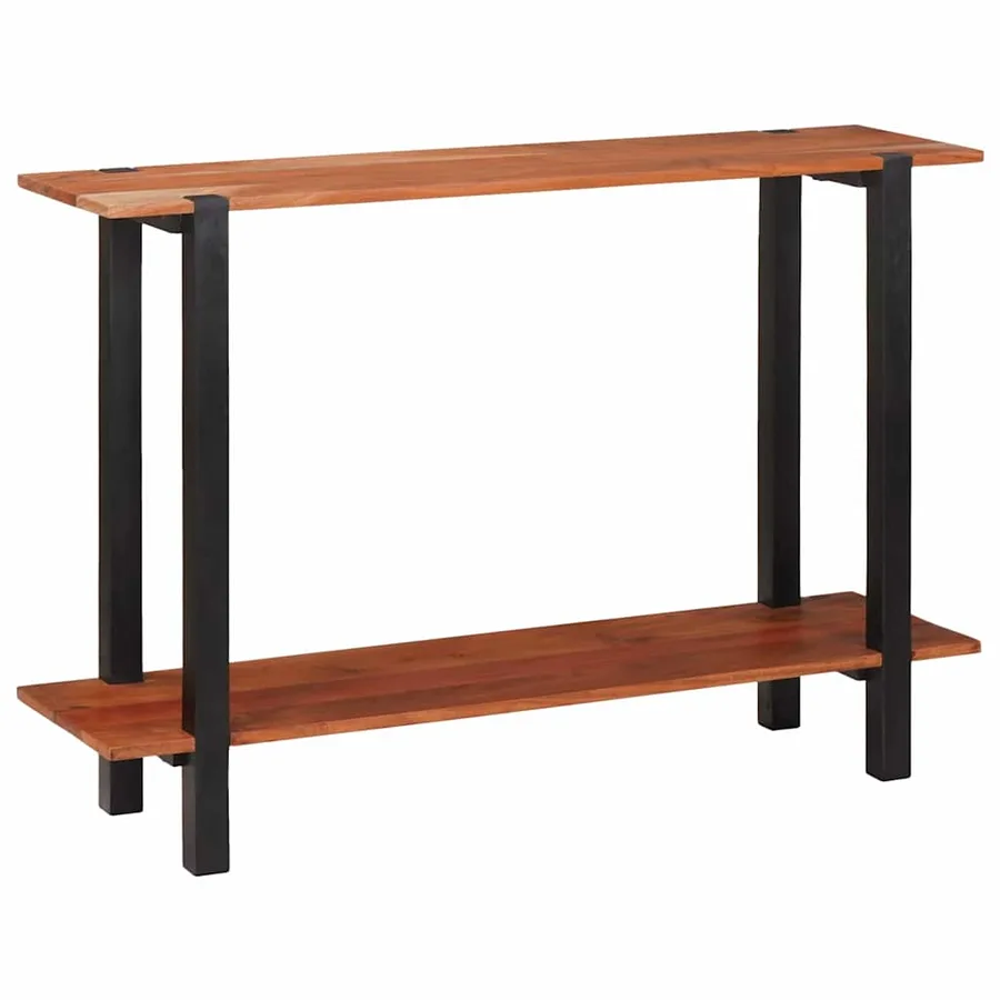 Table console avec étagère Marron et Noir 110 x 30 x 75 cm - 3