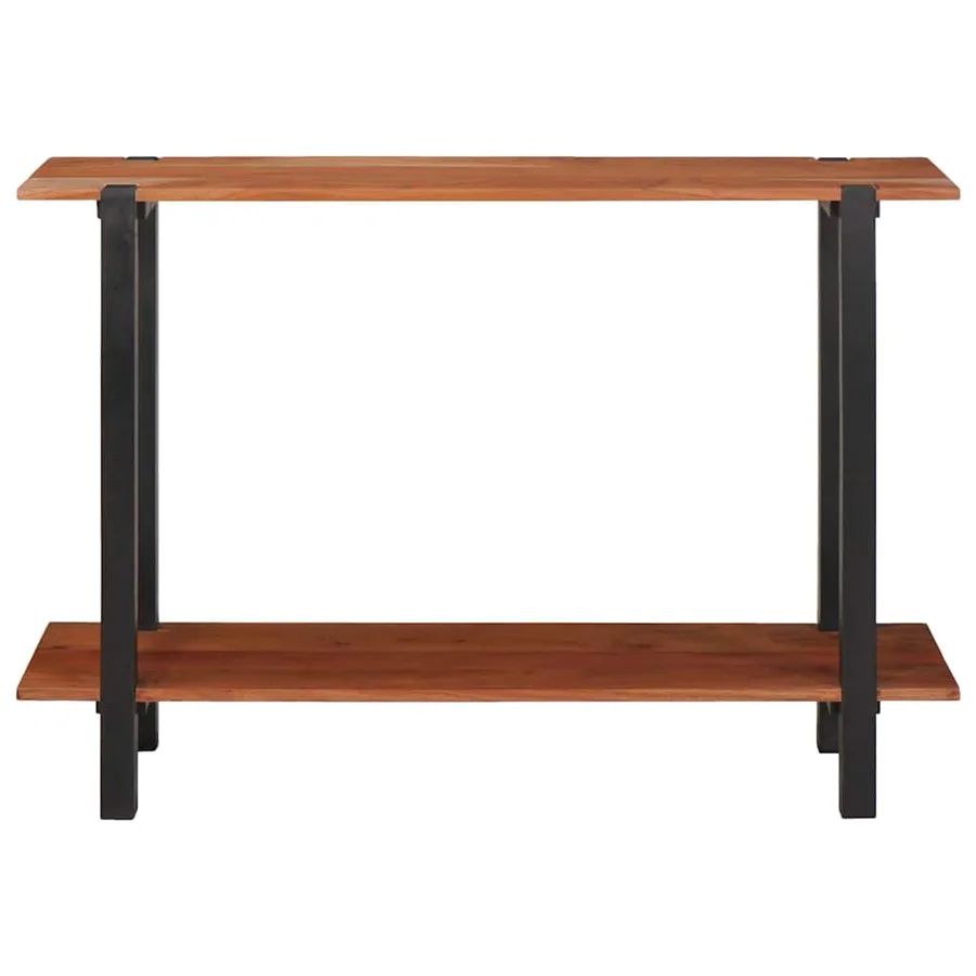 Table console avec étagère Marron et Noir 110 x 30 x 75 cm - 4
