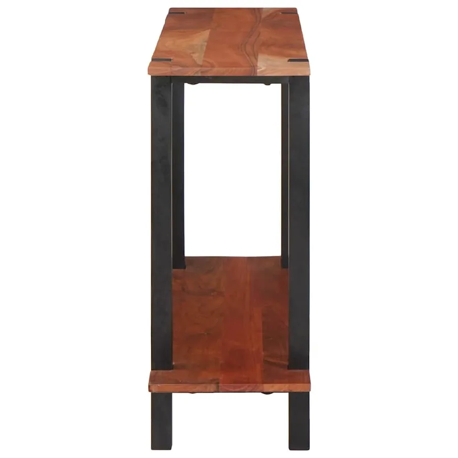 Table console avec étagère Marron et Noir 110 x 30 x 75 cm - 5
