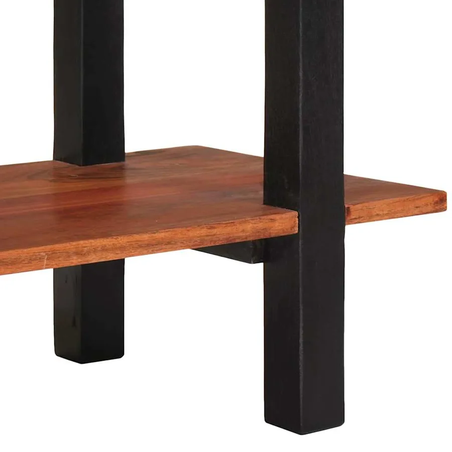 Table console avec étagère Marron et Noir 110 x 30 x 75 cm - 7