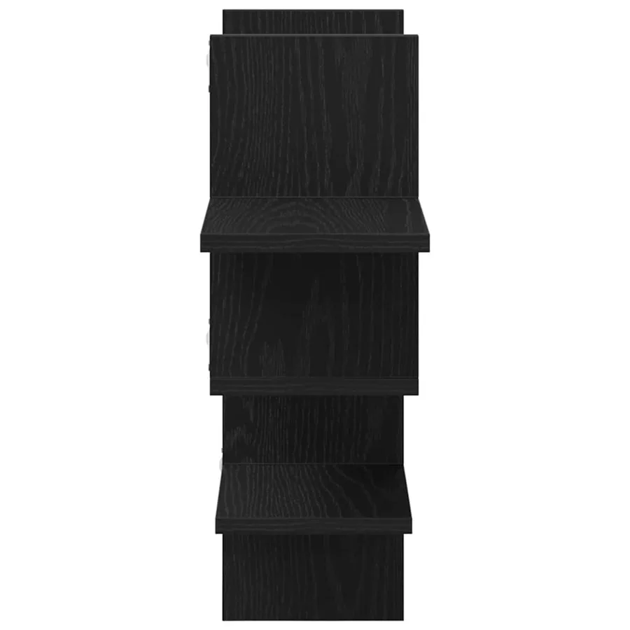 Étagère murale en chêne noir 124,5 x 18 x 60,5 cm bois d'ingénierie - 6