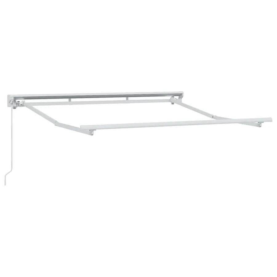 Cadre d'auvent Réglable Blanc 2,5 x 2 m Acier - 2