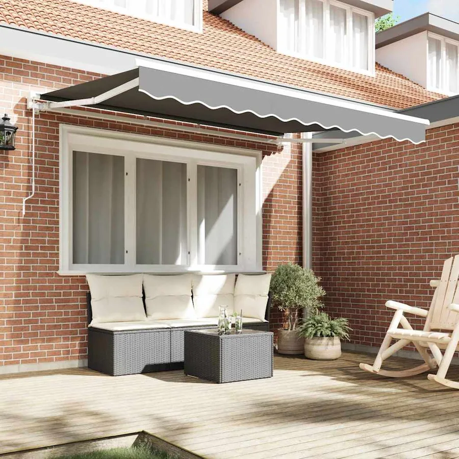 Cadre d'auvent Réglable Blanc 2,5 x 2 m Acier - 3