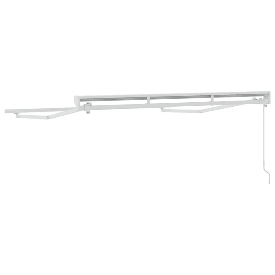 Cadre d'auvent Réglable Blanc 2,5 x 2 m Acier - 6