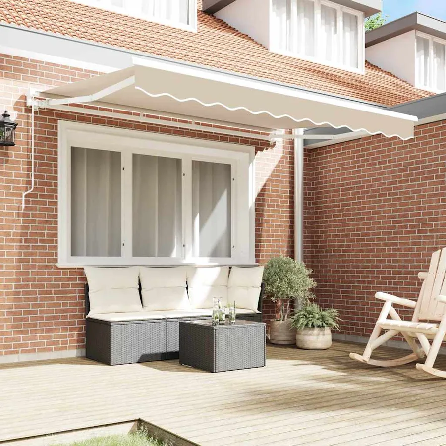 Cadre d'auvent Beige 300 x 200 cm Polyester avec revêtement PU - 3