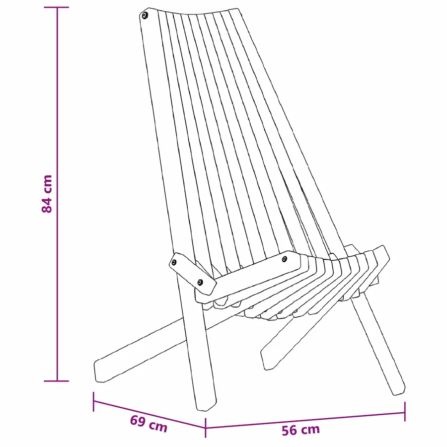 Chaise 2 pcs Marron 69 x 56 x 84 cm Bois d'Acacia Massif - 9