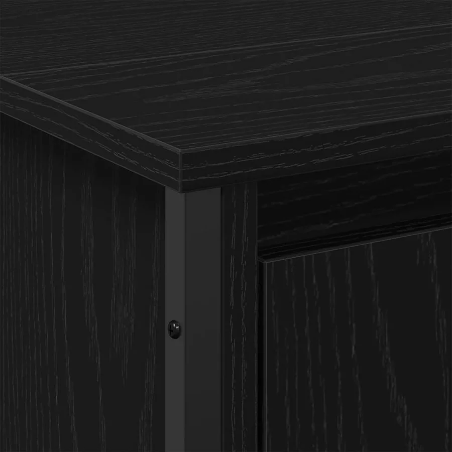 Meuble de Lavabo de Salle de Bain Chêne noir 91 x 35 x 60 cm - 9