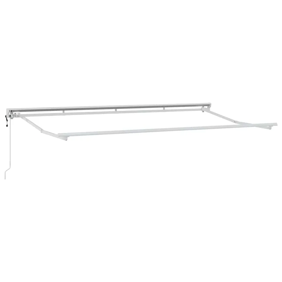 Cadre d'auvent Réglable Blanc 4 x 2 m Acier - 2