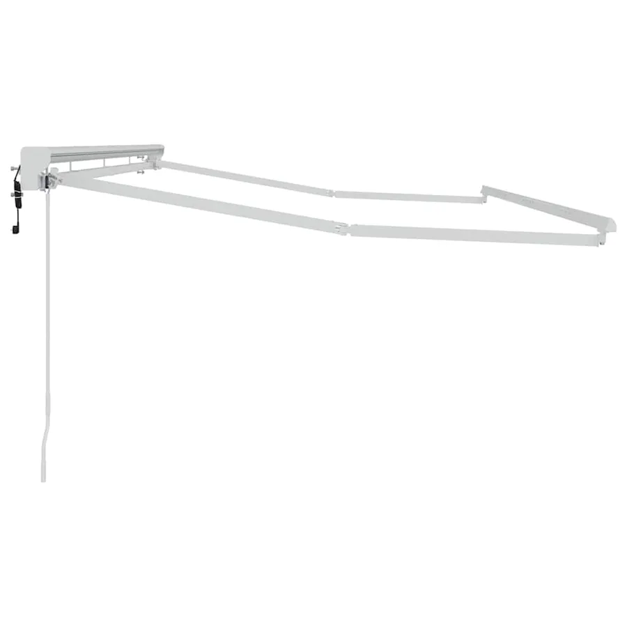 Cadre d'auvent Réglable Blanc 4 x 2 m Acier - 5