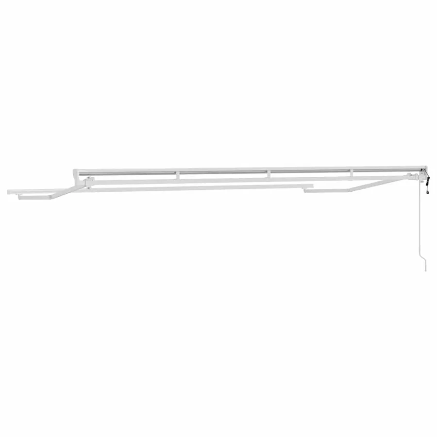 Cadre d'auvent Réglable Blanc 4 x 2 m Acier - 6