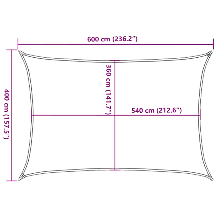 Voile d'ombrage 160 g/m² Orange 4x6 m PEHD - 10