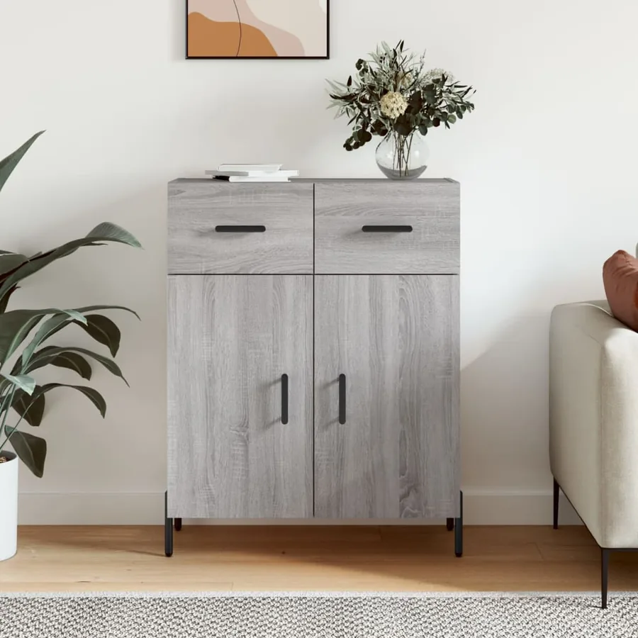 Buffet sonoma gris 69,5x34x90 cm bois d'ingénierie