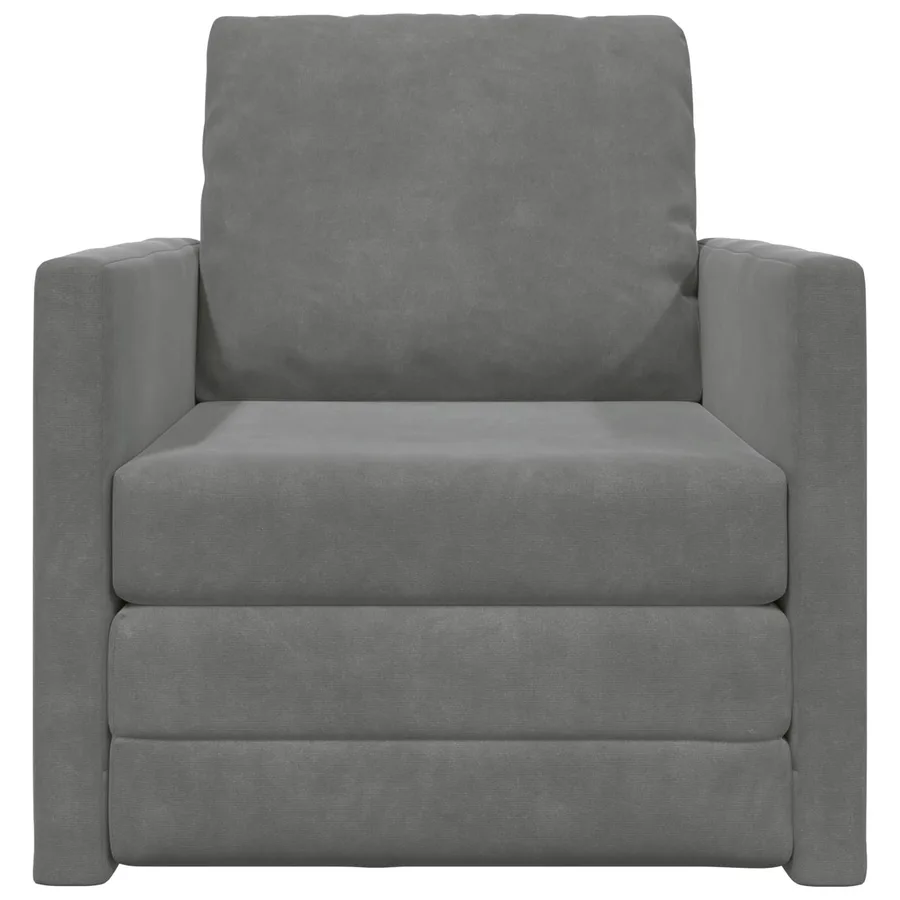 Canapé-Lit Gris foncé 74 x 77 x 81 cm Velours - 5