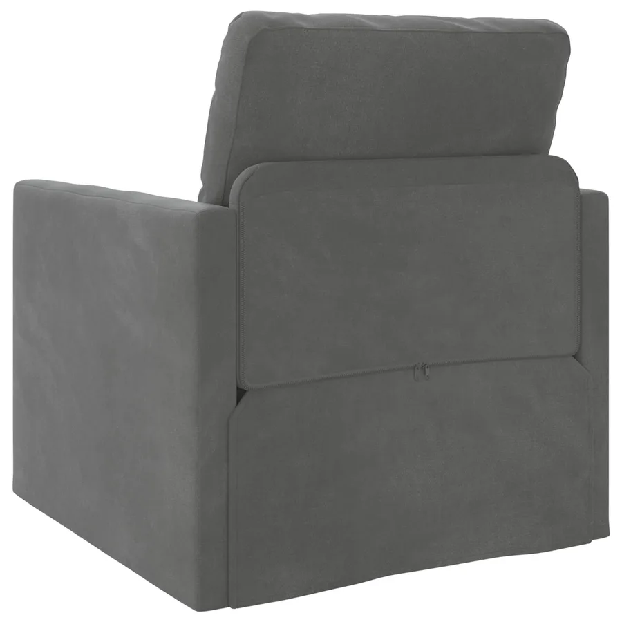 Canapé-Lit Gris foncé 74 x 77 x 81 cm Velours - 7