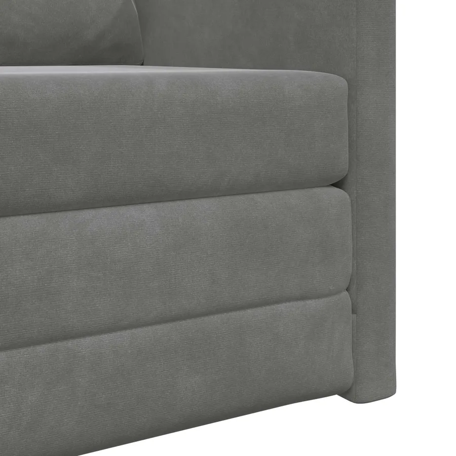 Canapé-Lit Gris foncé 74 x 77 x 81 cm Velours - 9