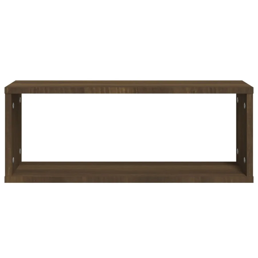 Étagères murales cube 2 pcs Chêne marron Bois d’ingénierie - 4