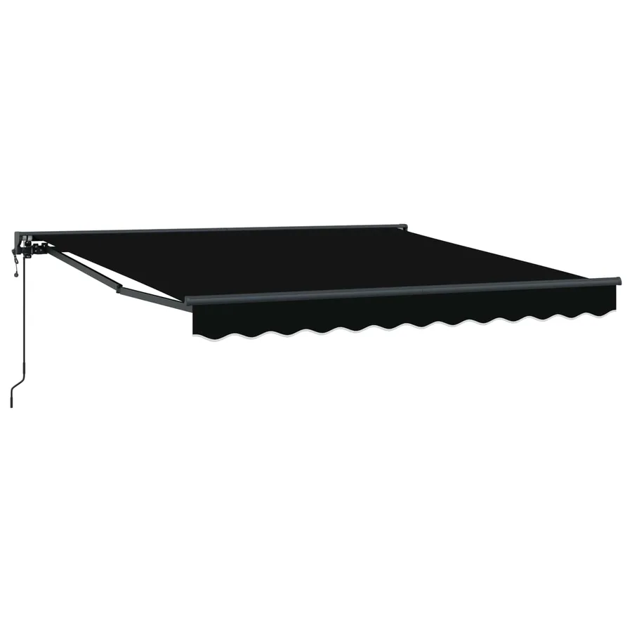 Cadre d'auvent Noir 350 x 250 cm Polyester avec revêtement PU - 2