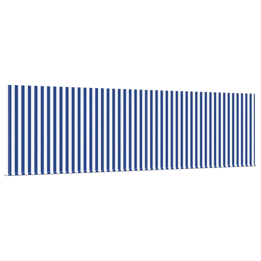 Auvent Rétractable Bleu et Blanc 400 × 300 cm - 4