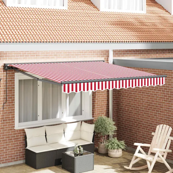 Cadre d'auvent Rouge et Blanc 350 x 250 cm