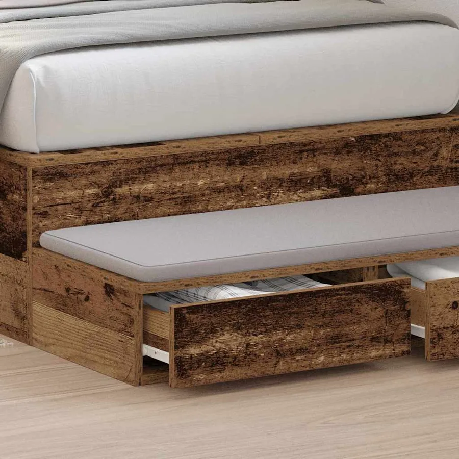 Tiroirs de lit avec tiroir Bois ancien 80 x 36,5 x 16,5 cm - 4