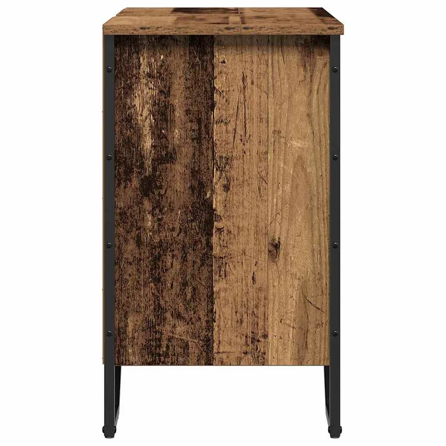 Meuble de Lavabo de Salle de Bain Bois Ancien 60 x 35 x 60 cm - 7