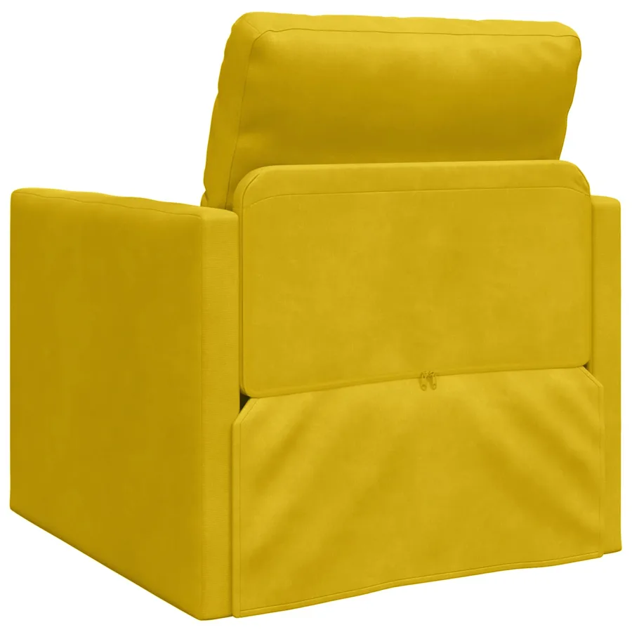 Canapé-Lit Jaune foncé 74 x 77 x 81 cm Velours - 7