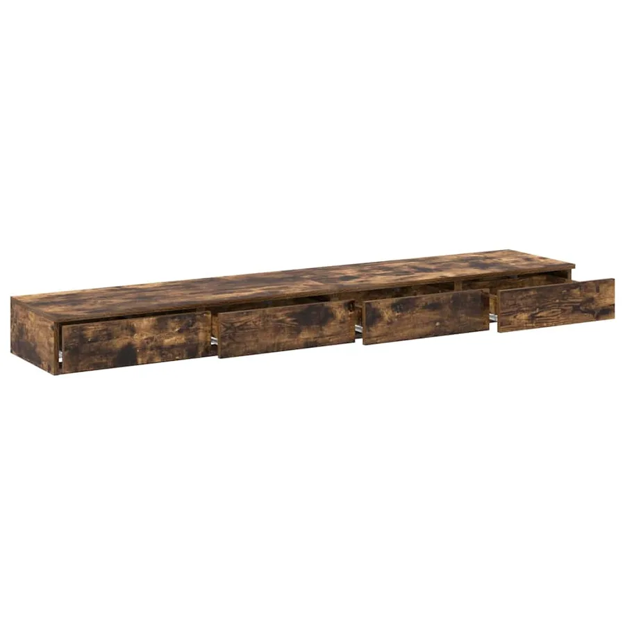 Tiroirs de lit avec tiroir Chêne fumé 180 x 36,5 x 16,5 cm - 5