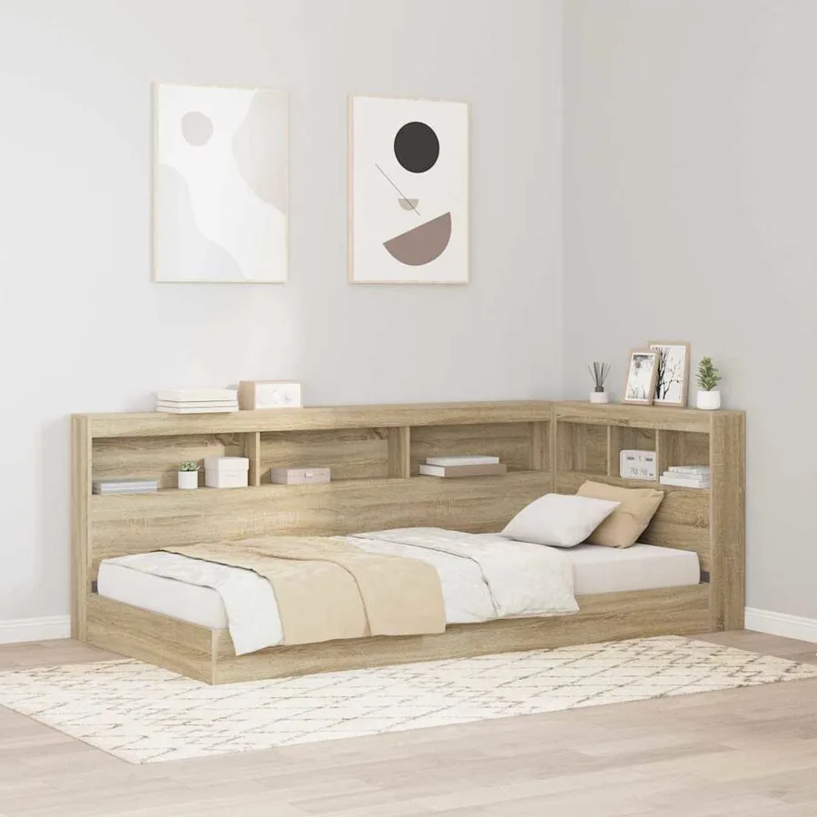 Tête de lit de rangement Chêne Sonoma 75 cm Bois d'ingénierie