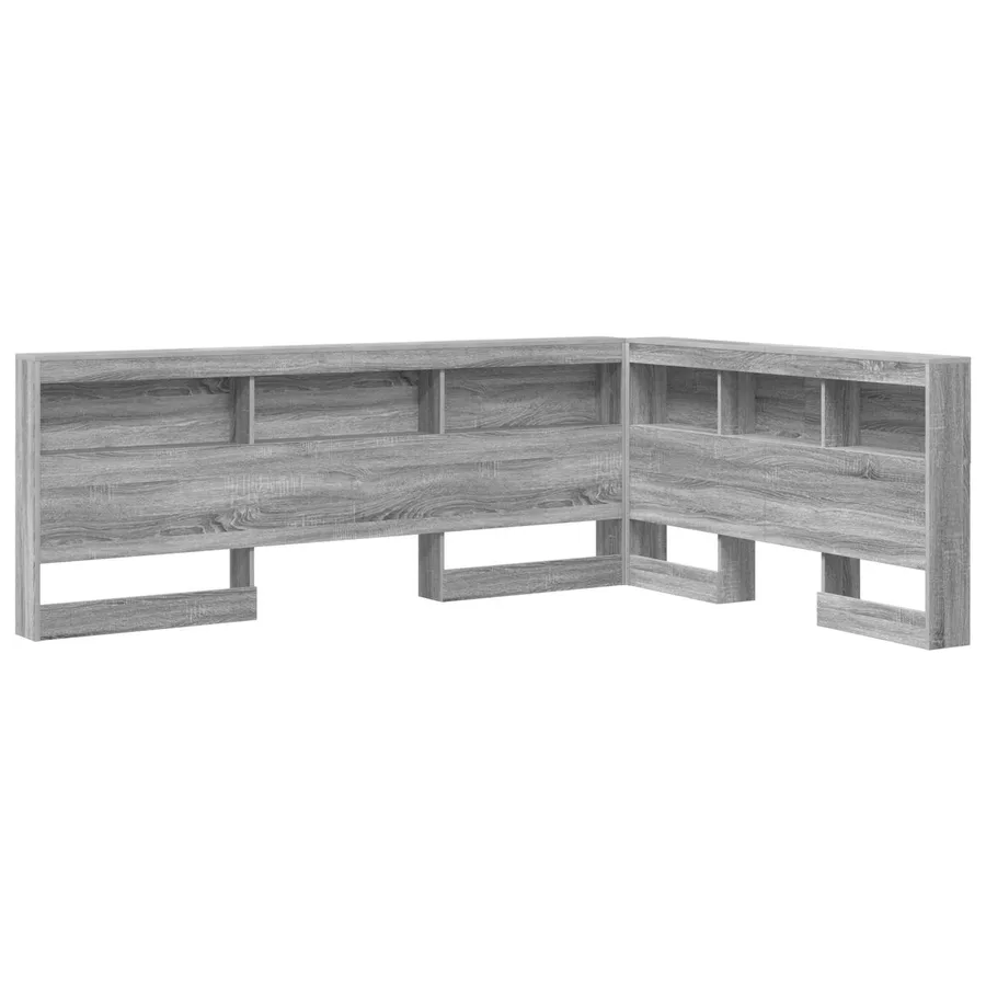 Tête de lit de rangement Gris Sonoma 160 cm Bois d'ingénierie - 2