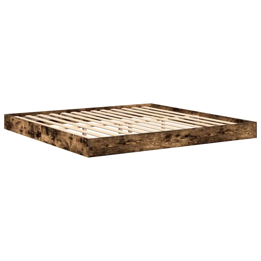 Lit Bibliothèque Chêne fumé 180 x 200 cm Bois d'ingénierie - 4