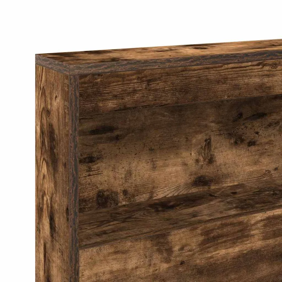 Lit Bibliothèque Chêne fumé 180 x 200 cm Bois d'ingénierie - 9