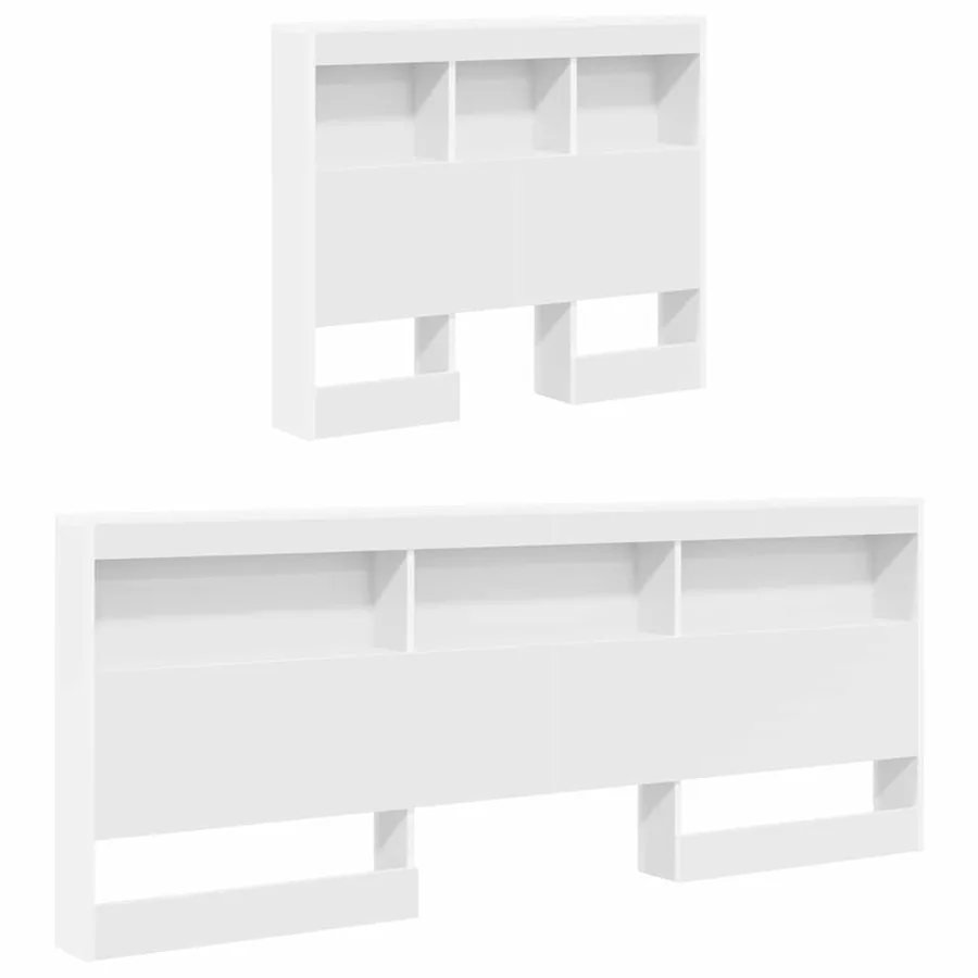 Tête de lit de rangement Blanc 75 cm Bois d'ingénierie - 5